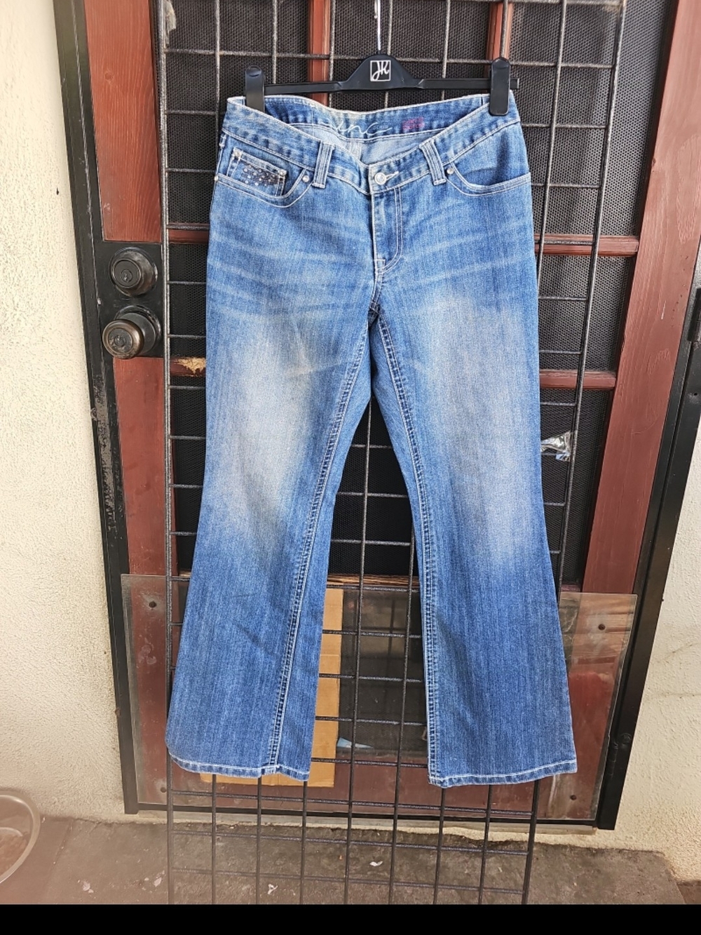 INC International Concepts Faded Blue Flare Jeans